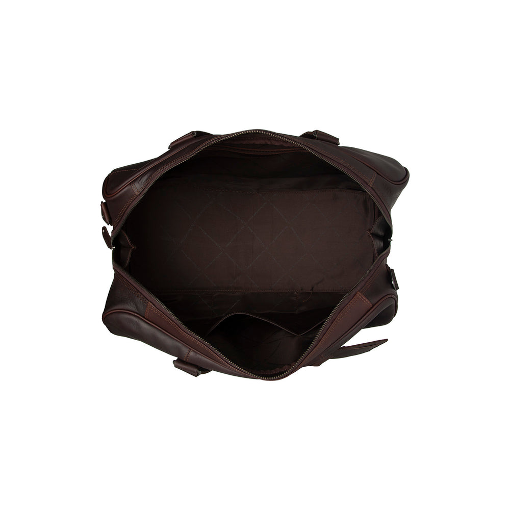 Leather Weekender Bag Brown Rivaro