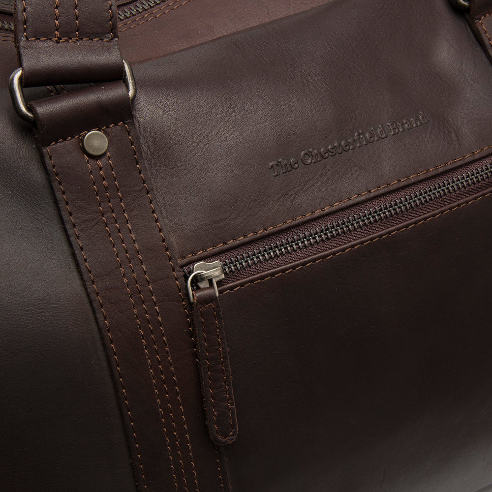 Leather Weekender Bag Brown Rivaro
