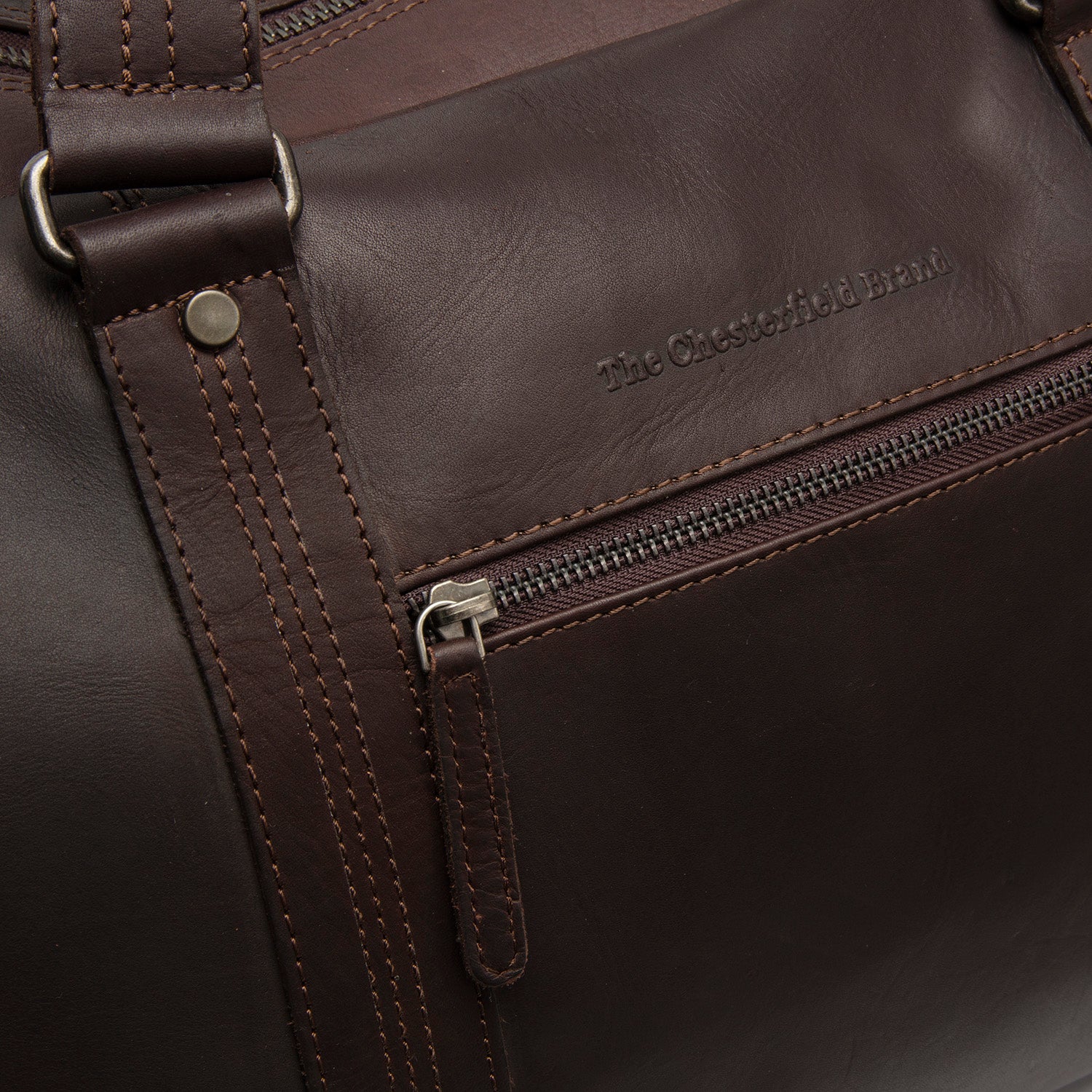 Leren Travel Bag Bruin Rivaro