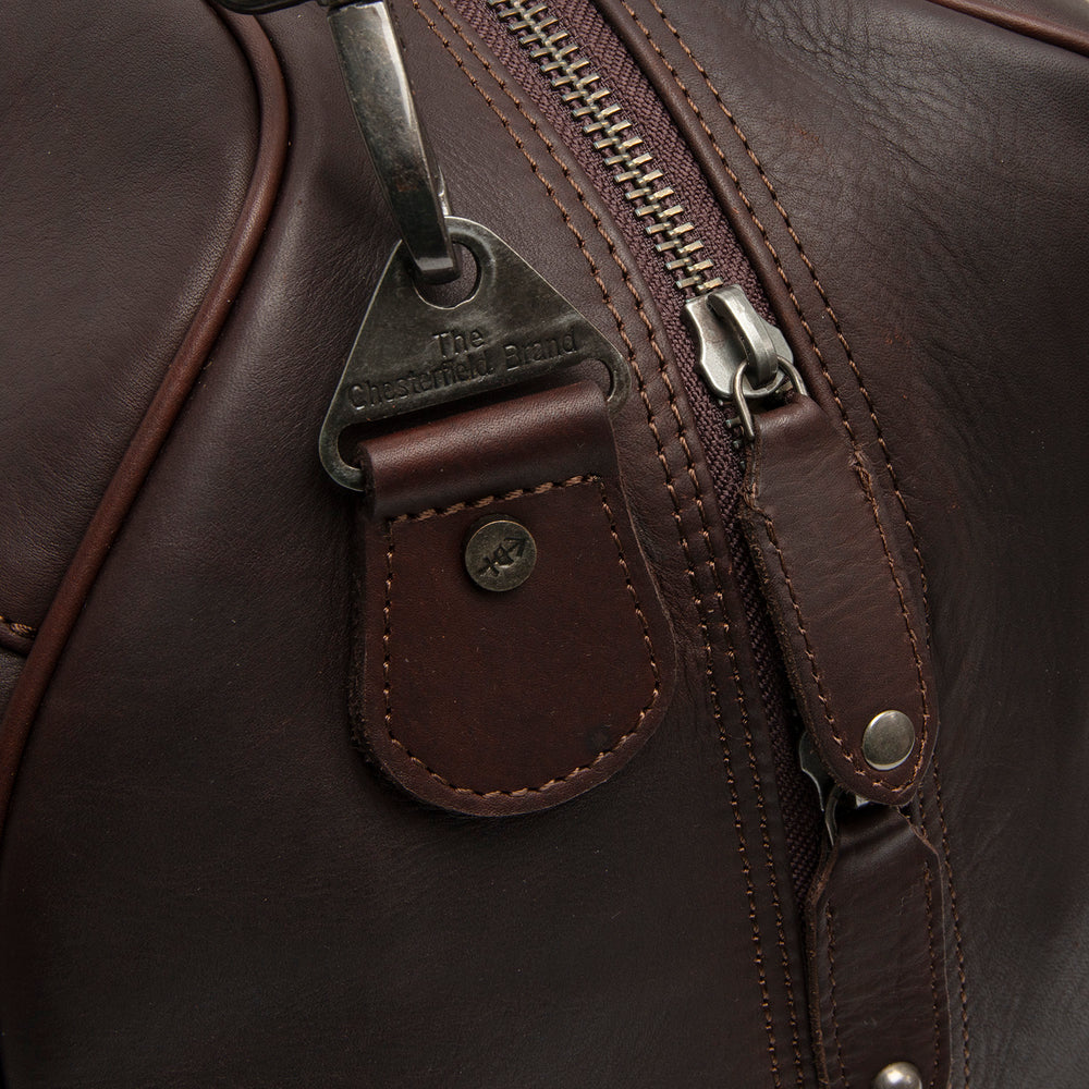 Leather Weekender Bag Brown Rivaro