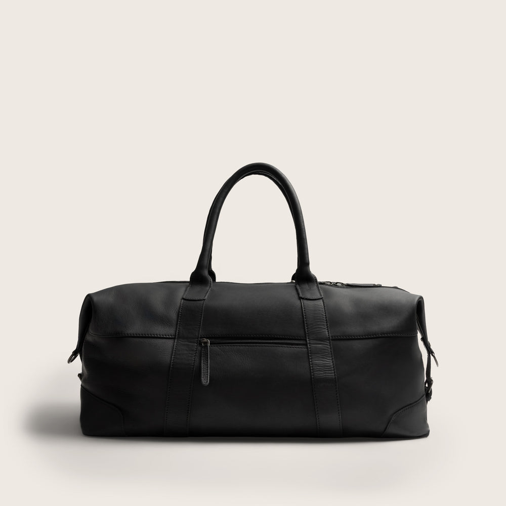 Leather Weekender Bag Black Portsmouth II