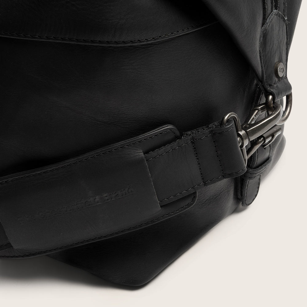 Leather Weekender Bag Black Portsmouth II