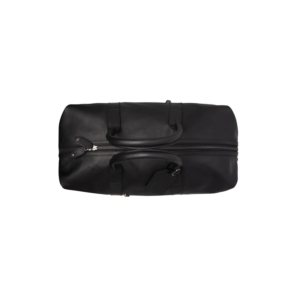 Leather Weekender Bag Black Portsmouth II