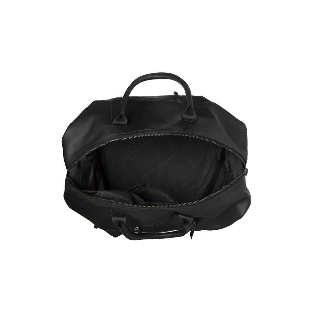 Leather Weekender Bag Black Portsmouth II