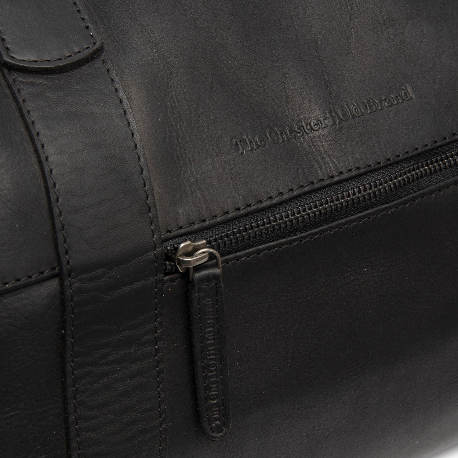 Leder Reisetasche Schwarz Portsmouth 2