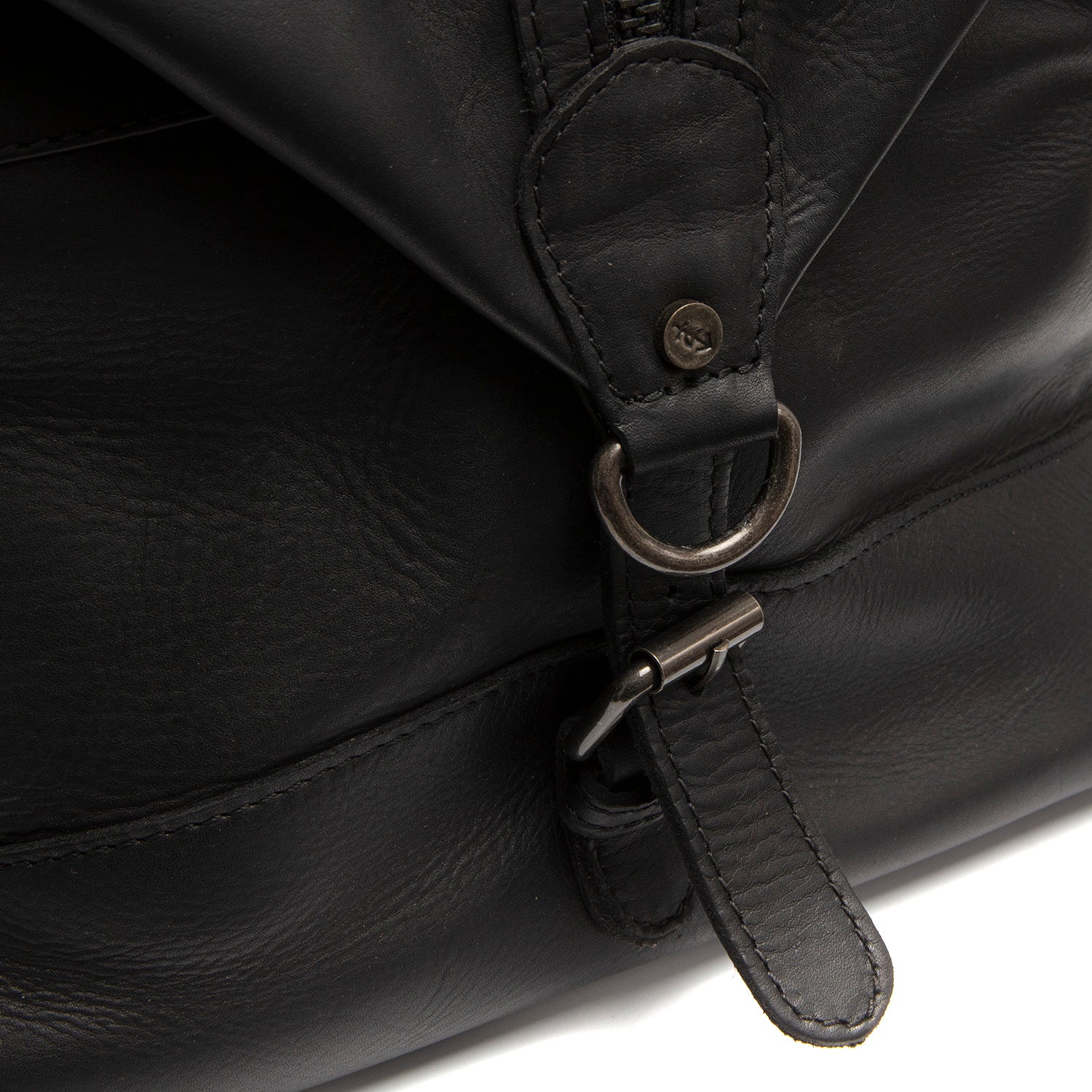 Leder Reisetasche Schwarz Portsmouth 2