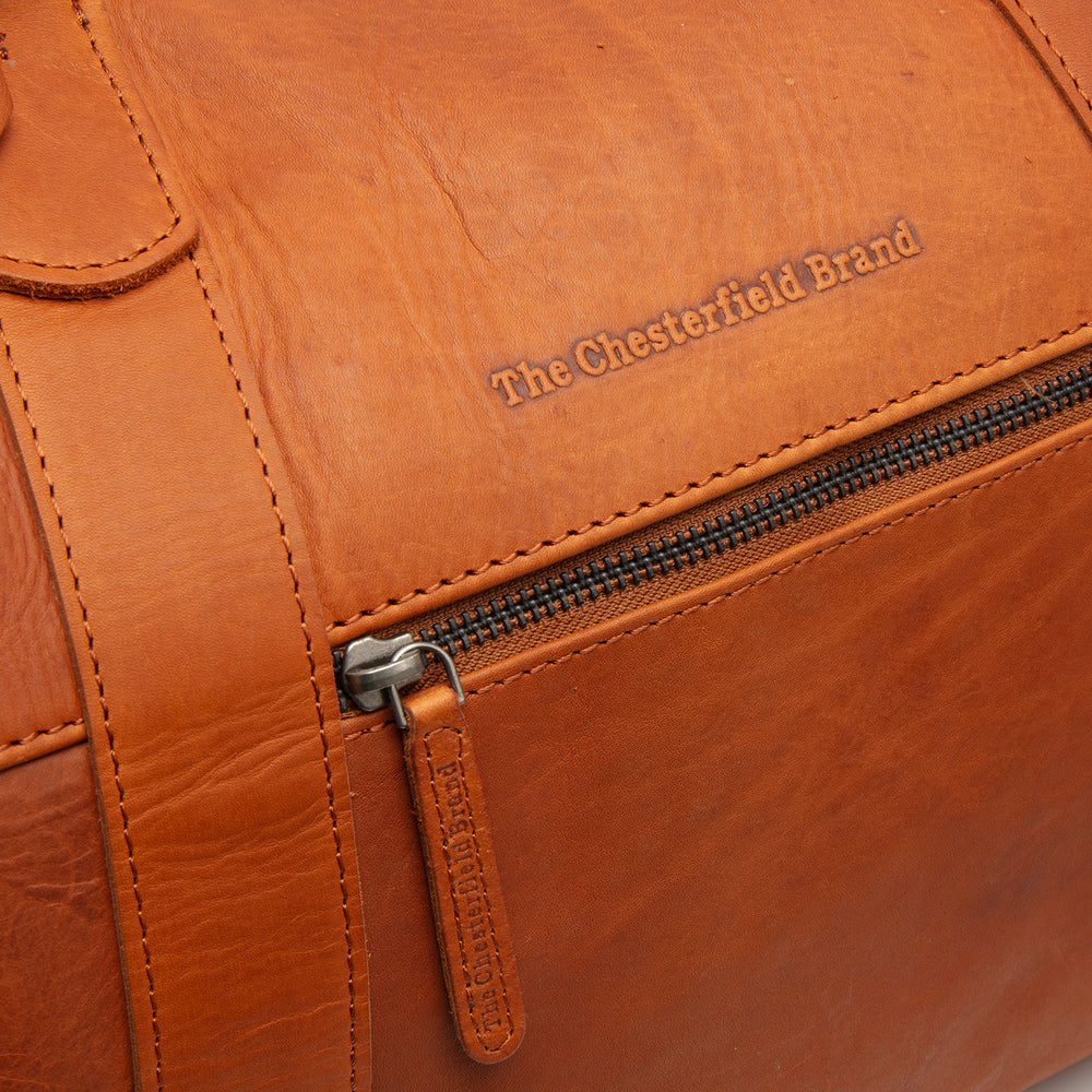 Leather Weekender Bag Cognac Portsmouth II