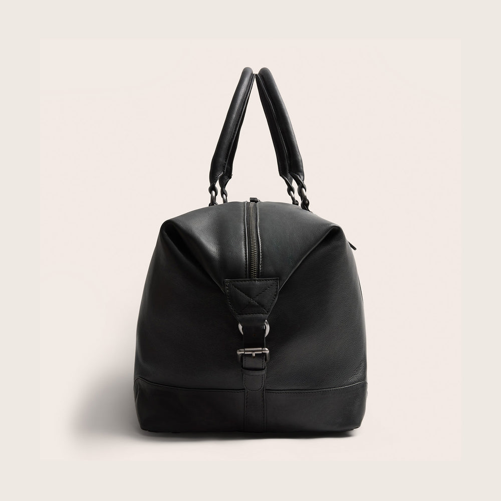 Sac Week-end en Cuir Noir Amaris