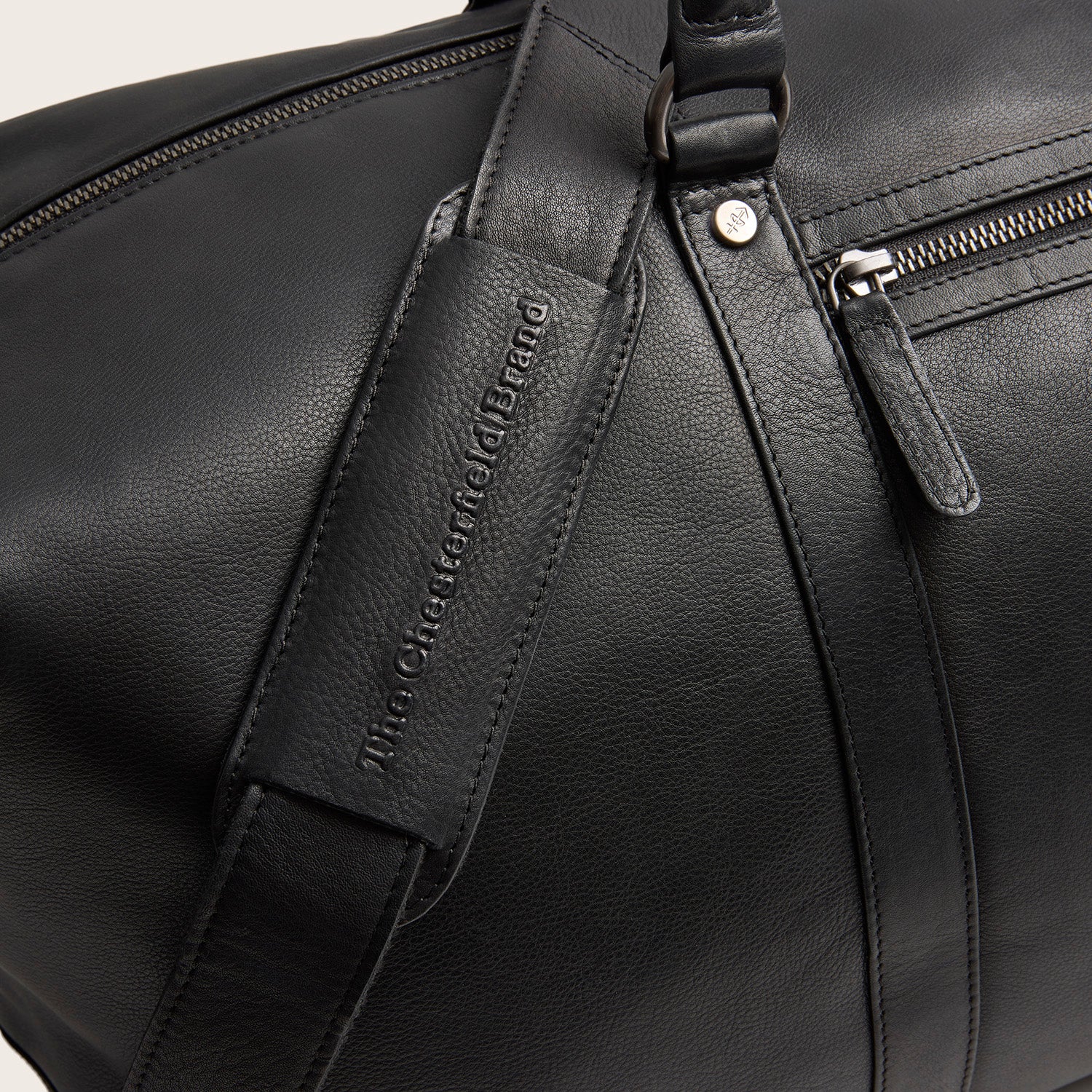 Leder Weekender Schwarz Amaris