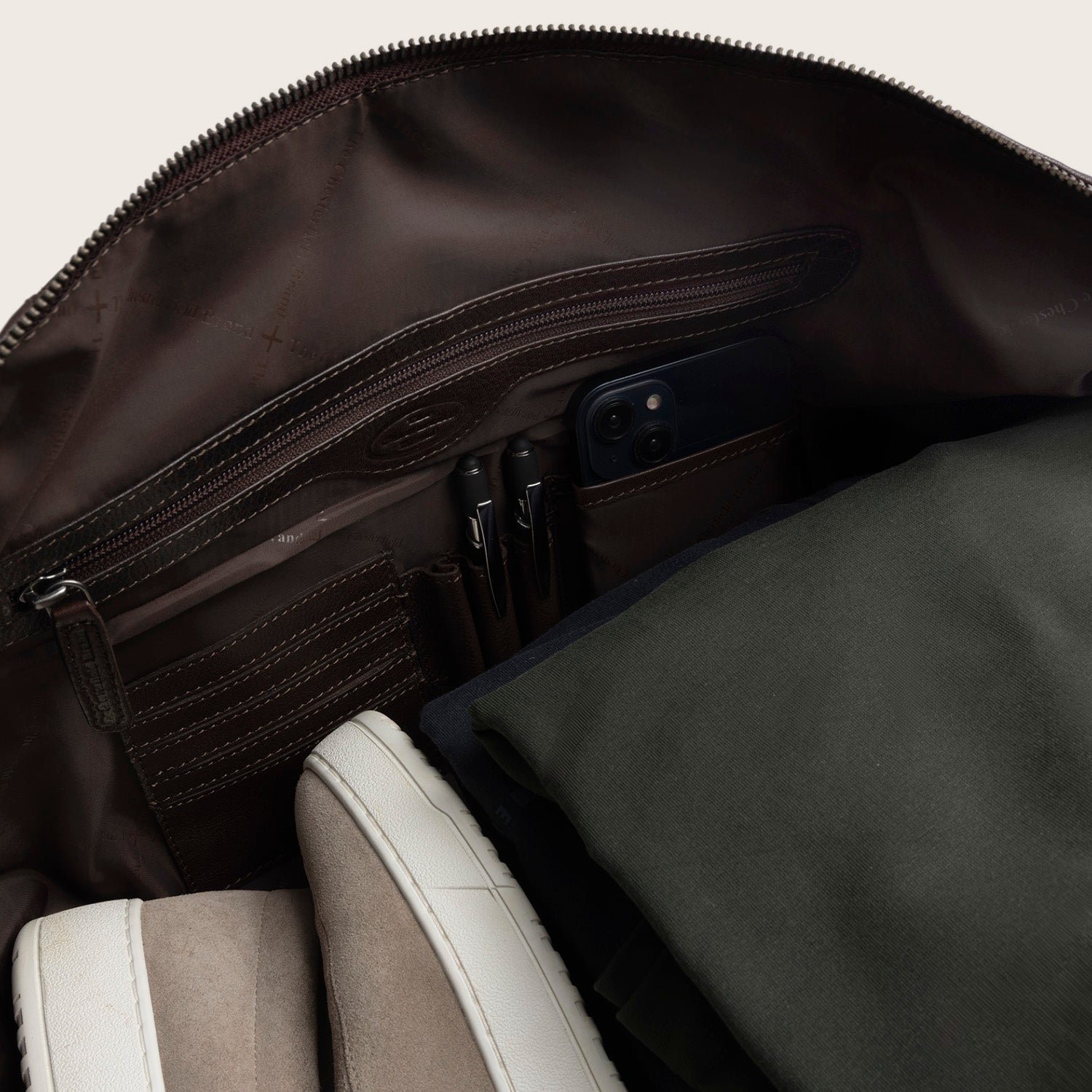 Sac Week-end en Cuir Marron Amaris