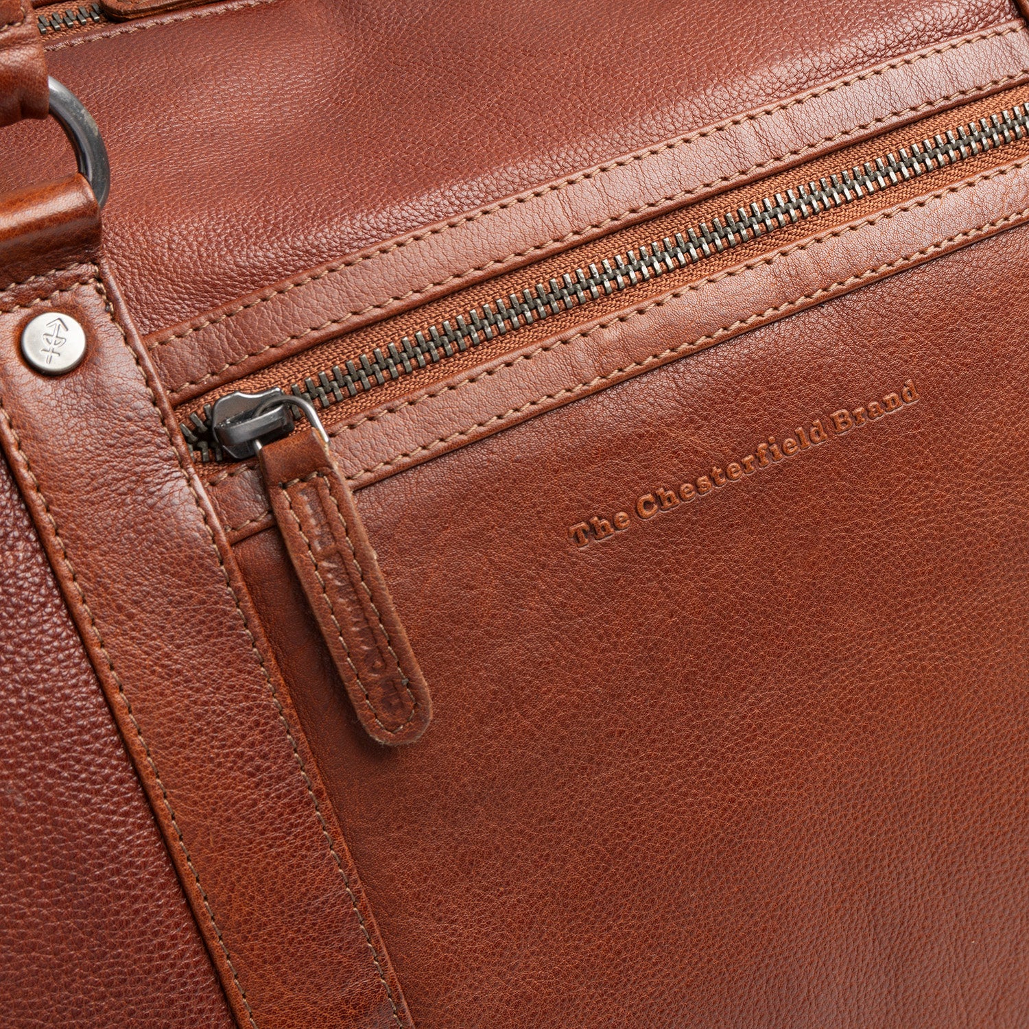 Leren Weekendtas Cognac Amaris