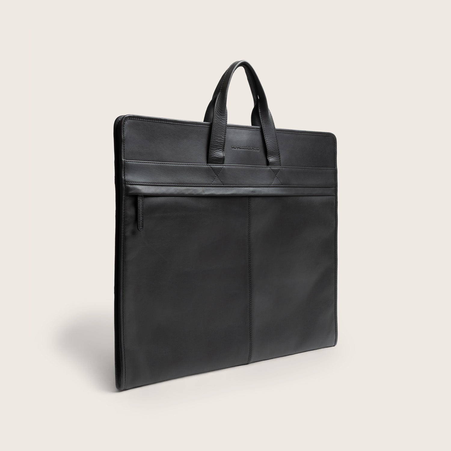 Leather Garment Bag Black Carson