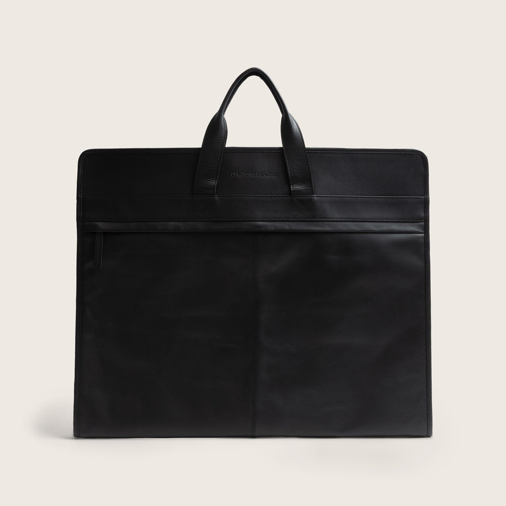 Porte-habits en Cuir Noir Carson