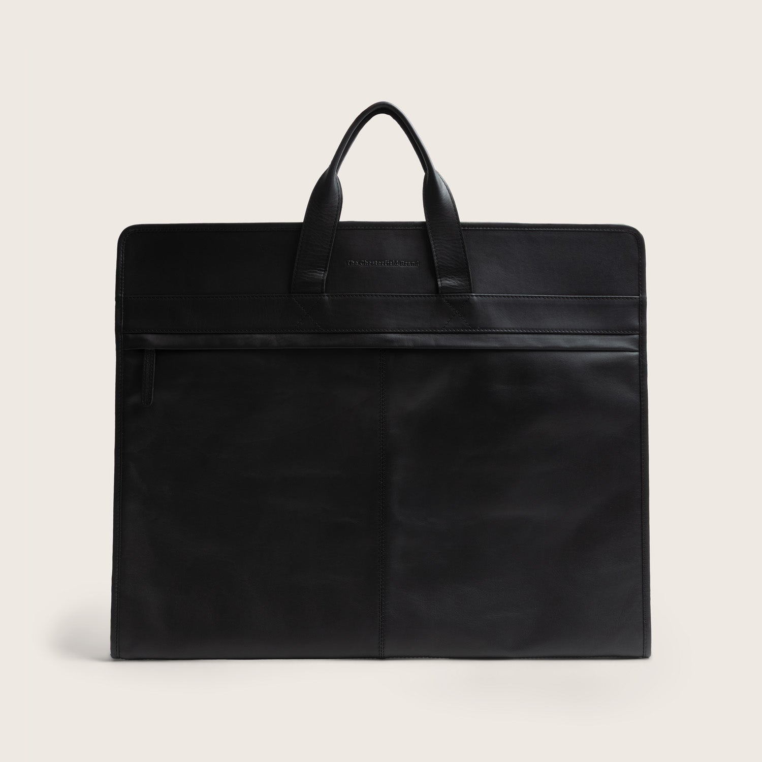 Leather Garment Bag Black Carson