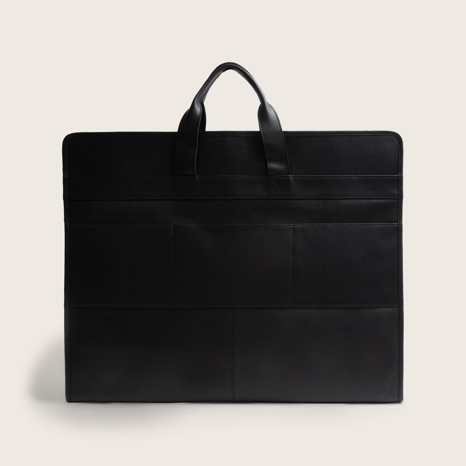 Leather Garment Bag Black Carson