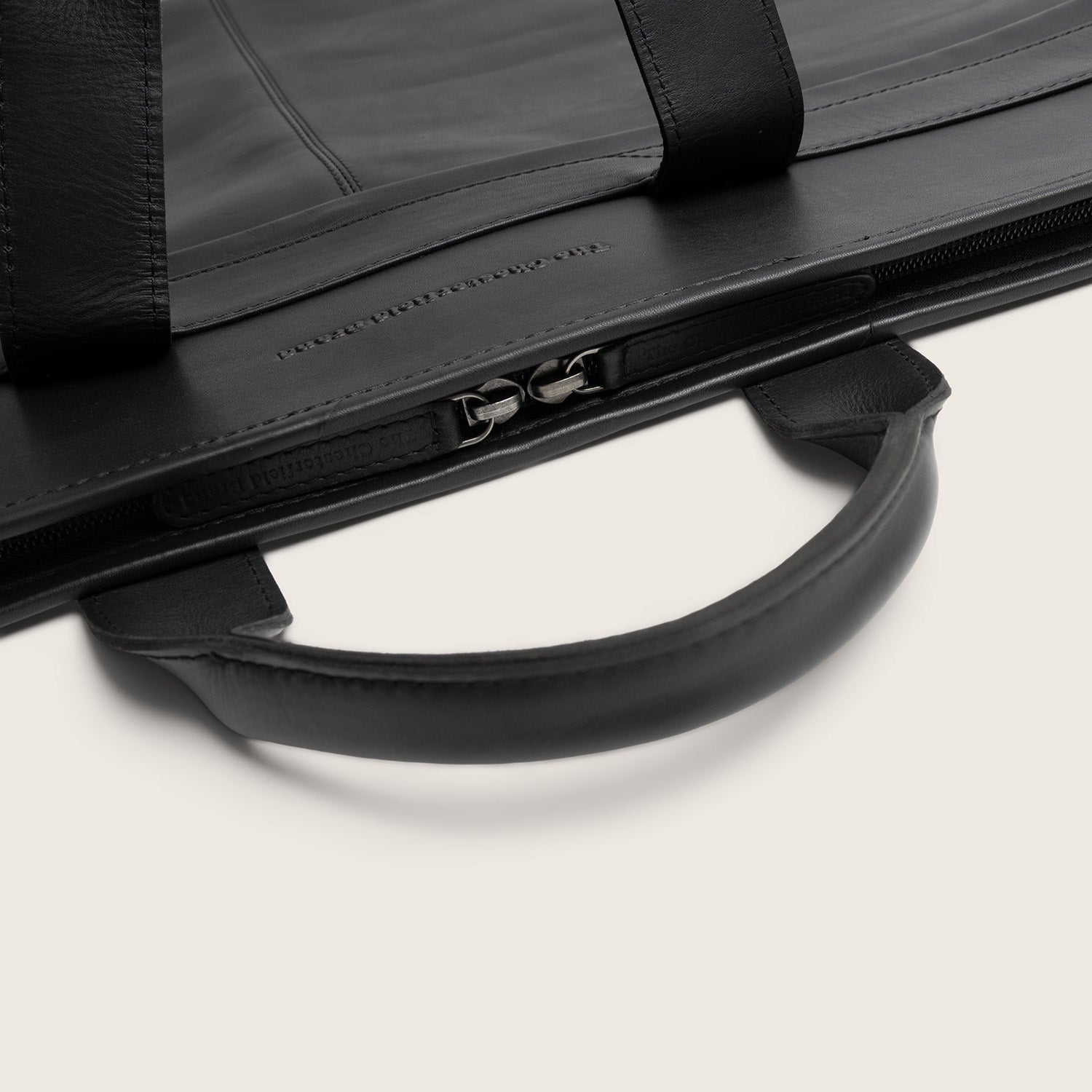 Leather Garment Bag Black Carson