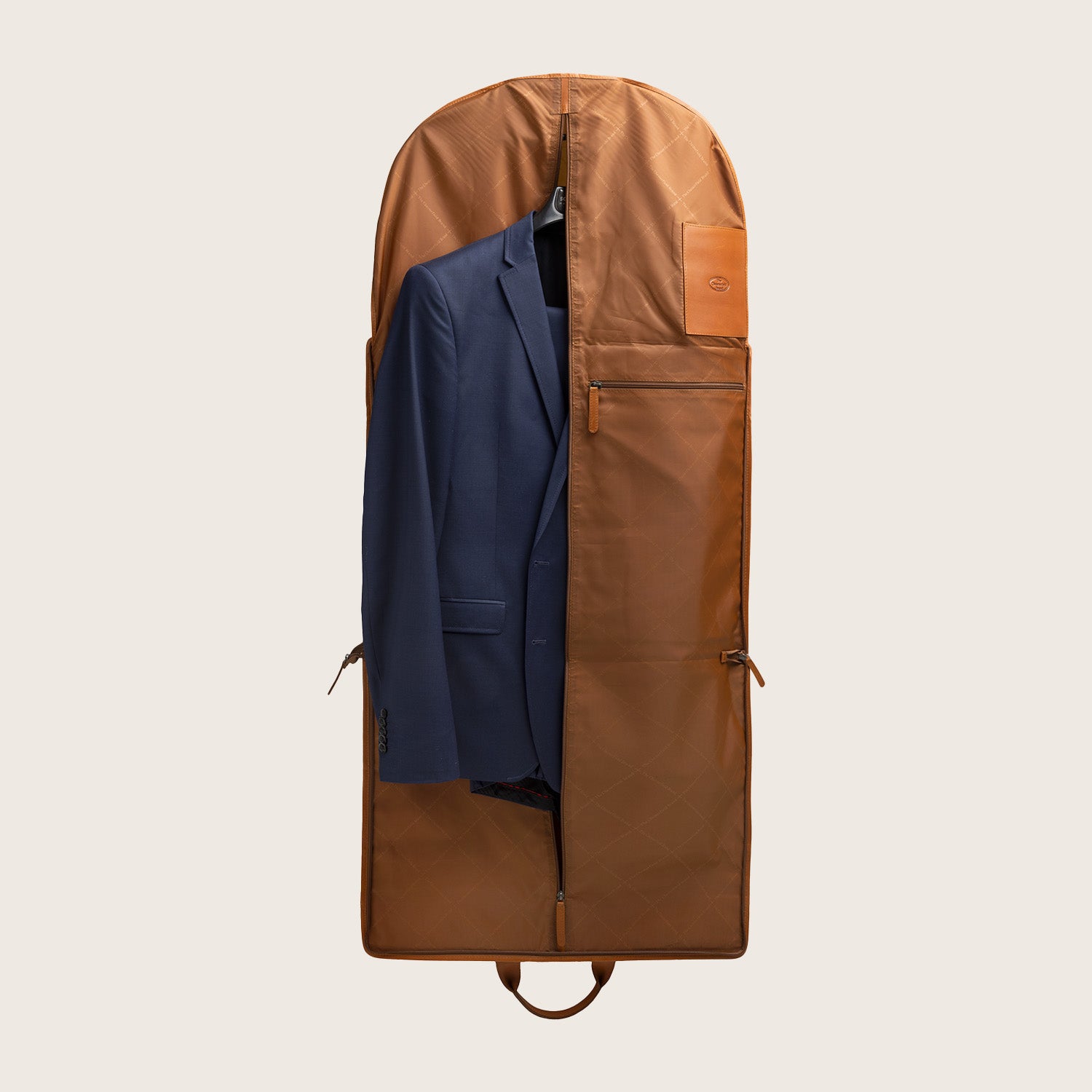 Leather Garment Bag Cognac Carson