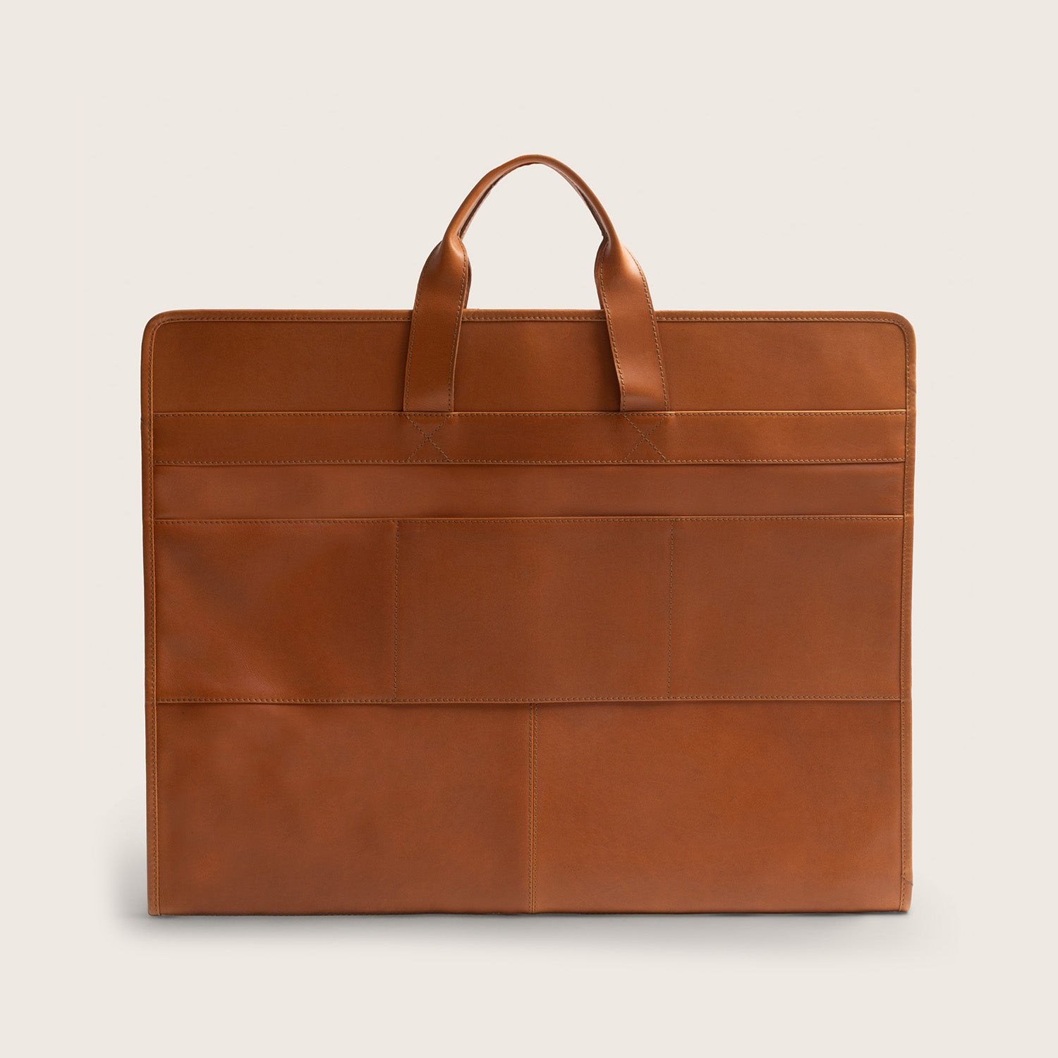 Leather Garment Bag Cognac Carson