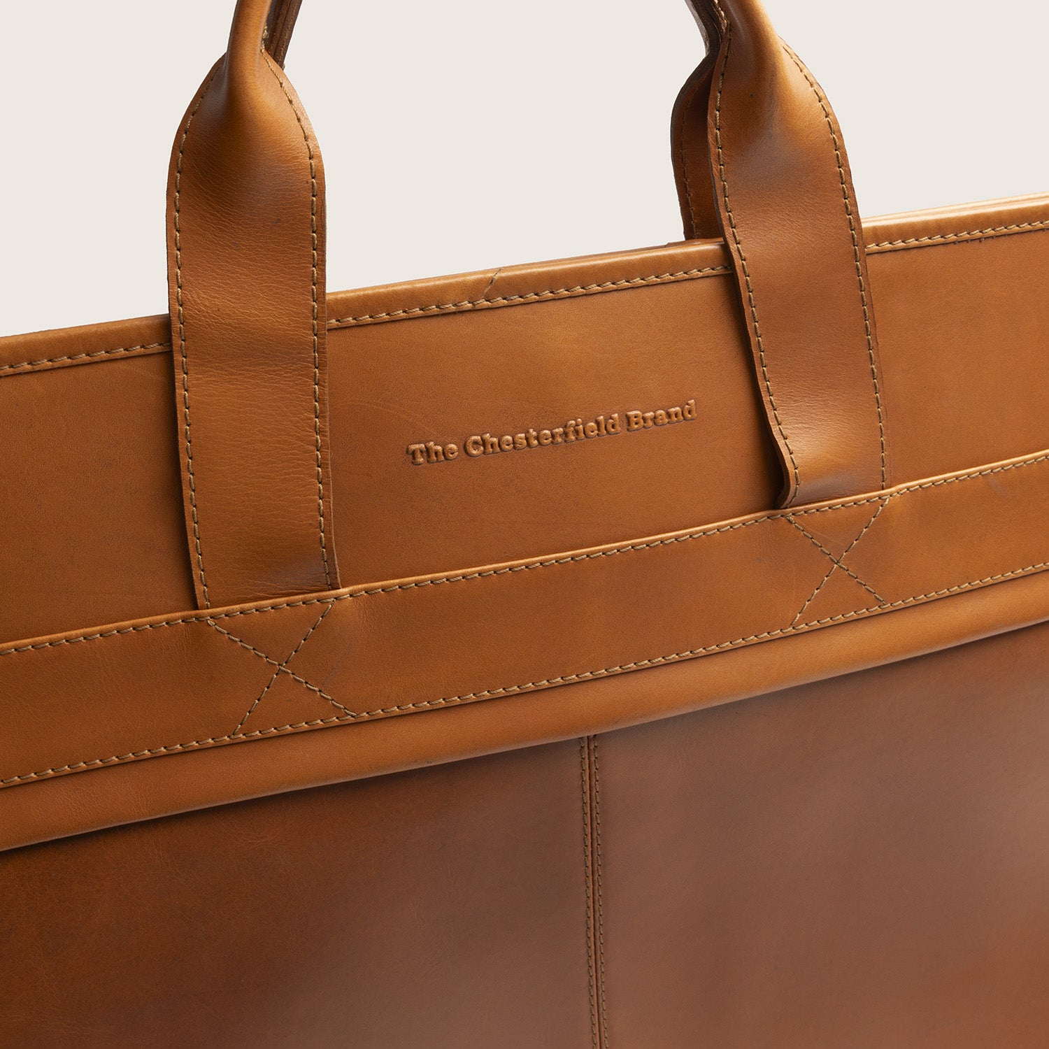 Leather Garment Bag Cognac Carson