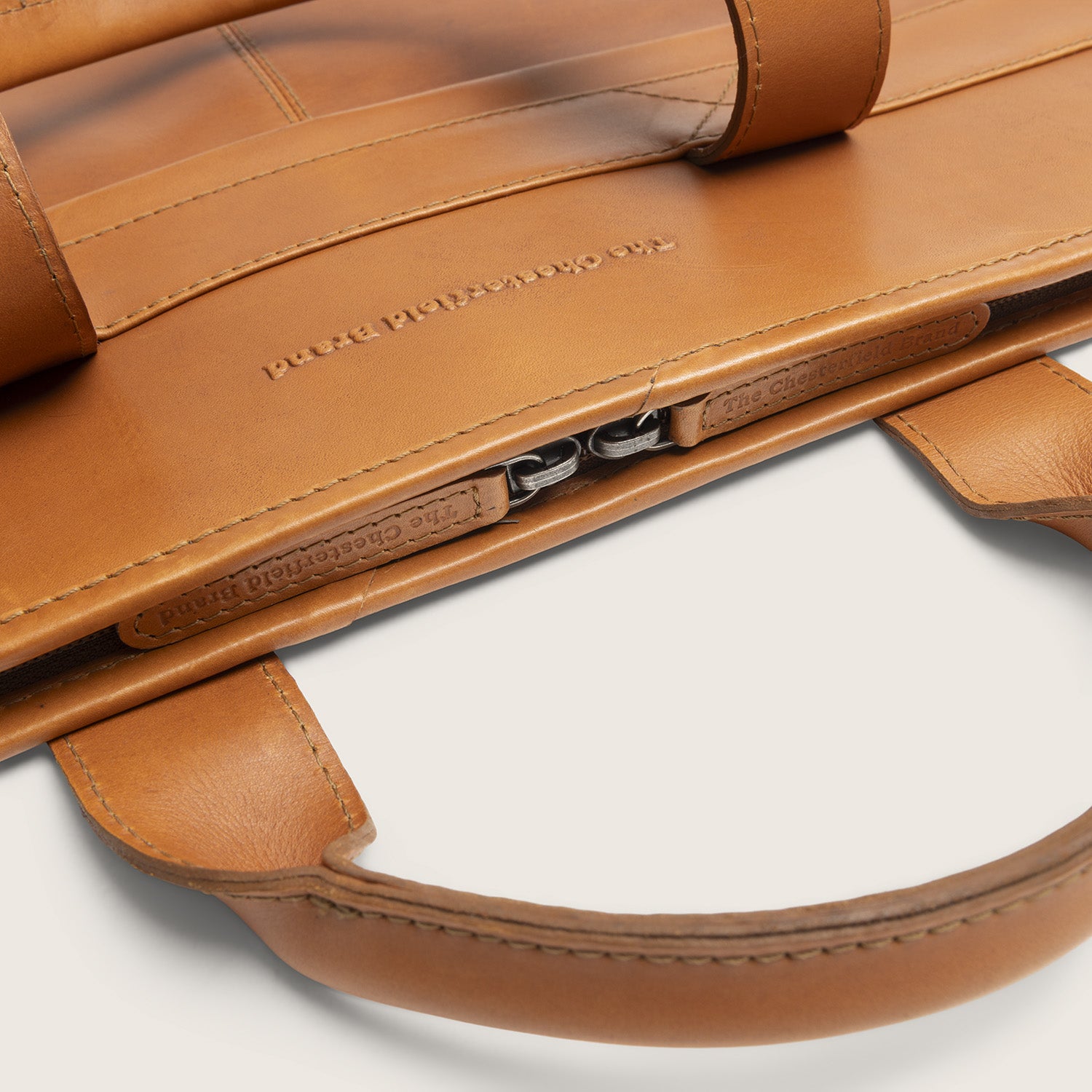 Leather Garment Bag Cognac Carson