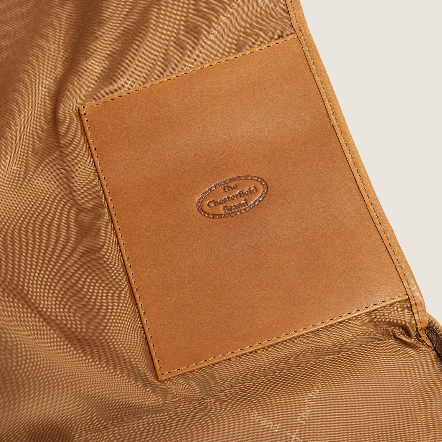Leather Garment Bag Cognac Carson