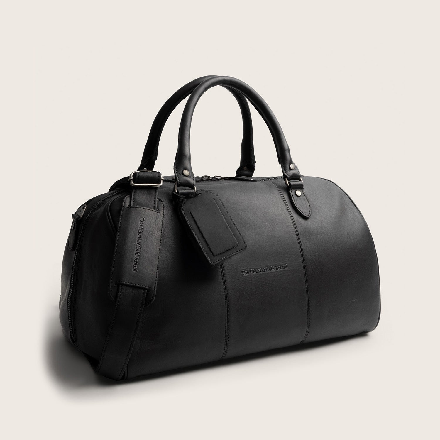 Leder Weekender Schwarz Liam-II