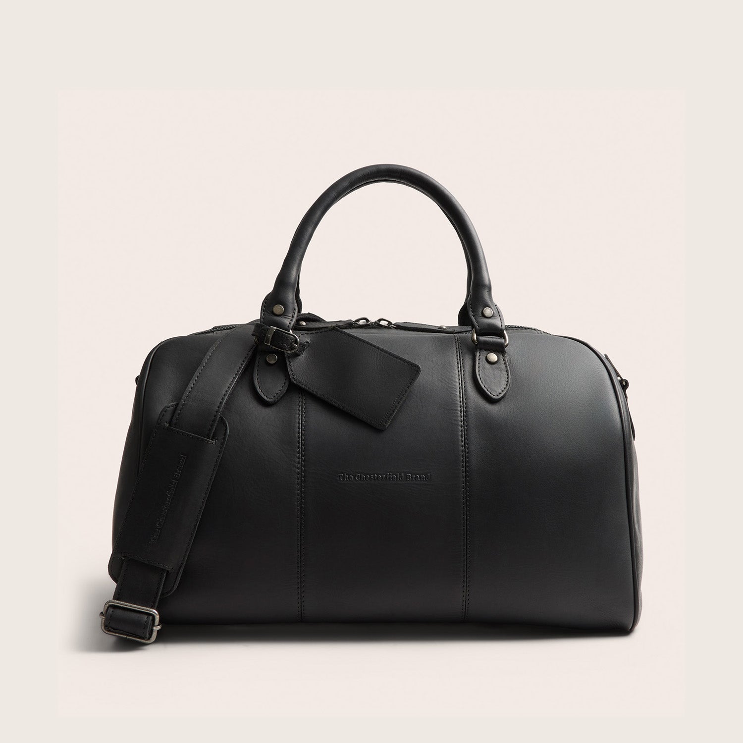 Leder Weekender Schwarz Liam-II