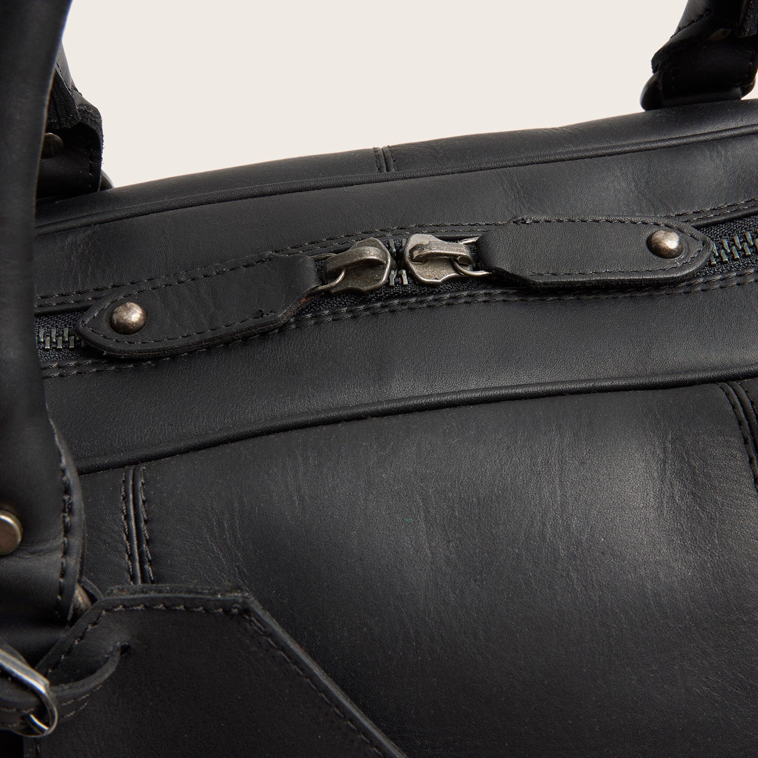 Leder Weekender Schwarz Liam-II