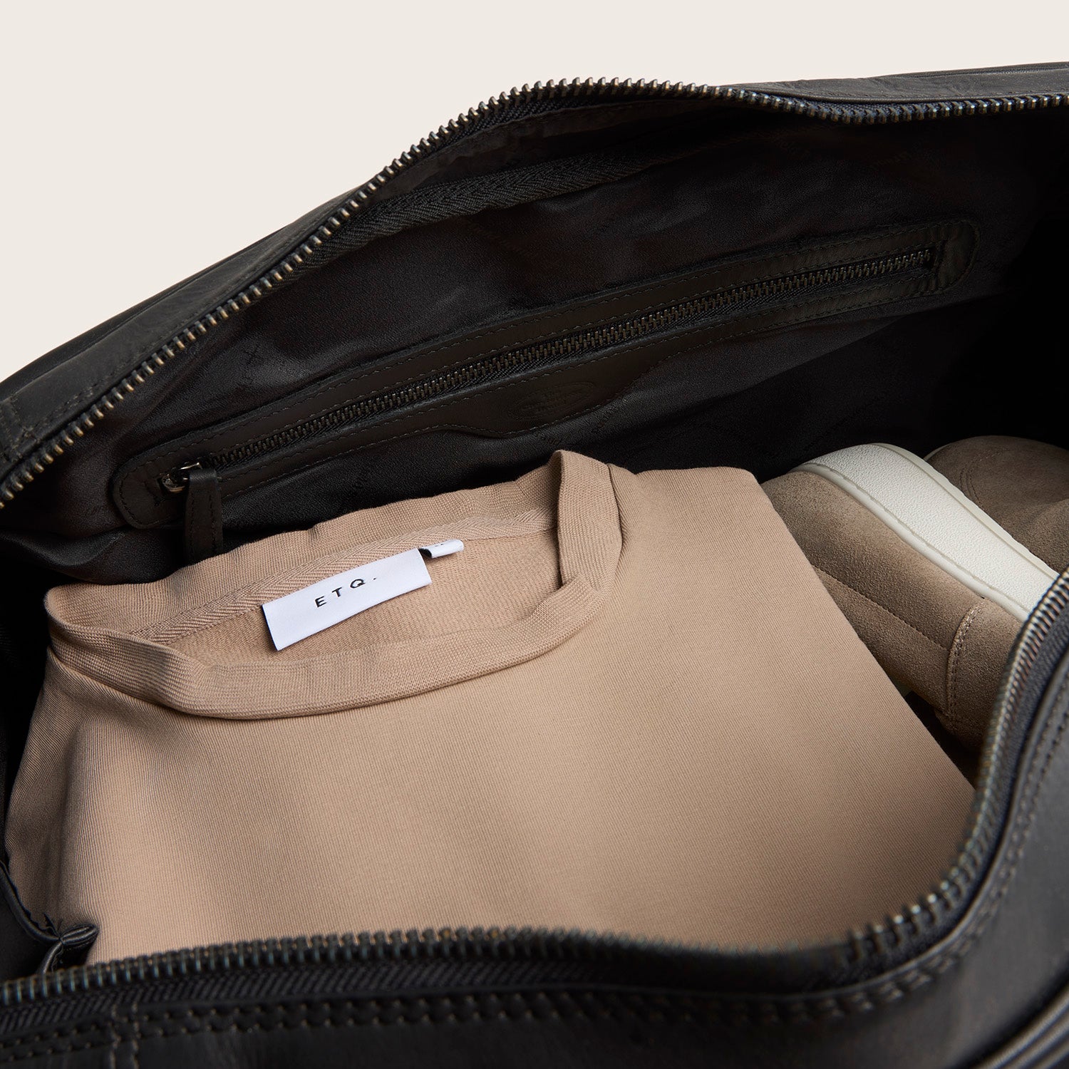 Leder Weekender Schwarz Liam-II