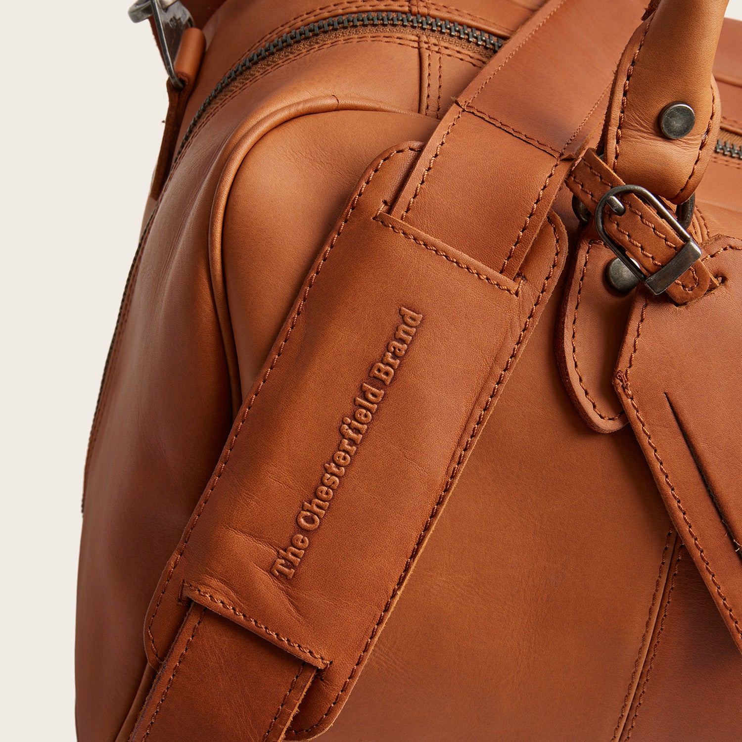 Leren Weekendtas Cognac Liam-II