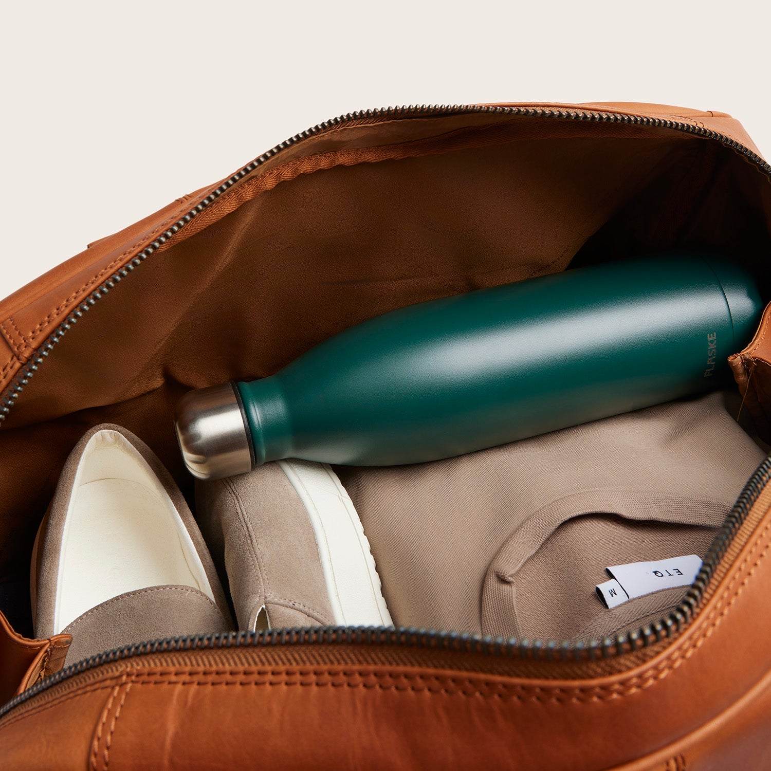 Leren Weekendtas Cognac Liam-II