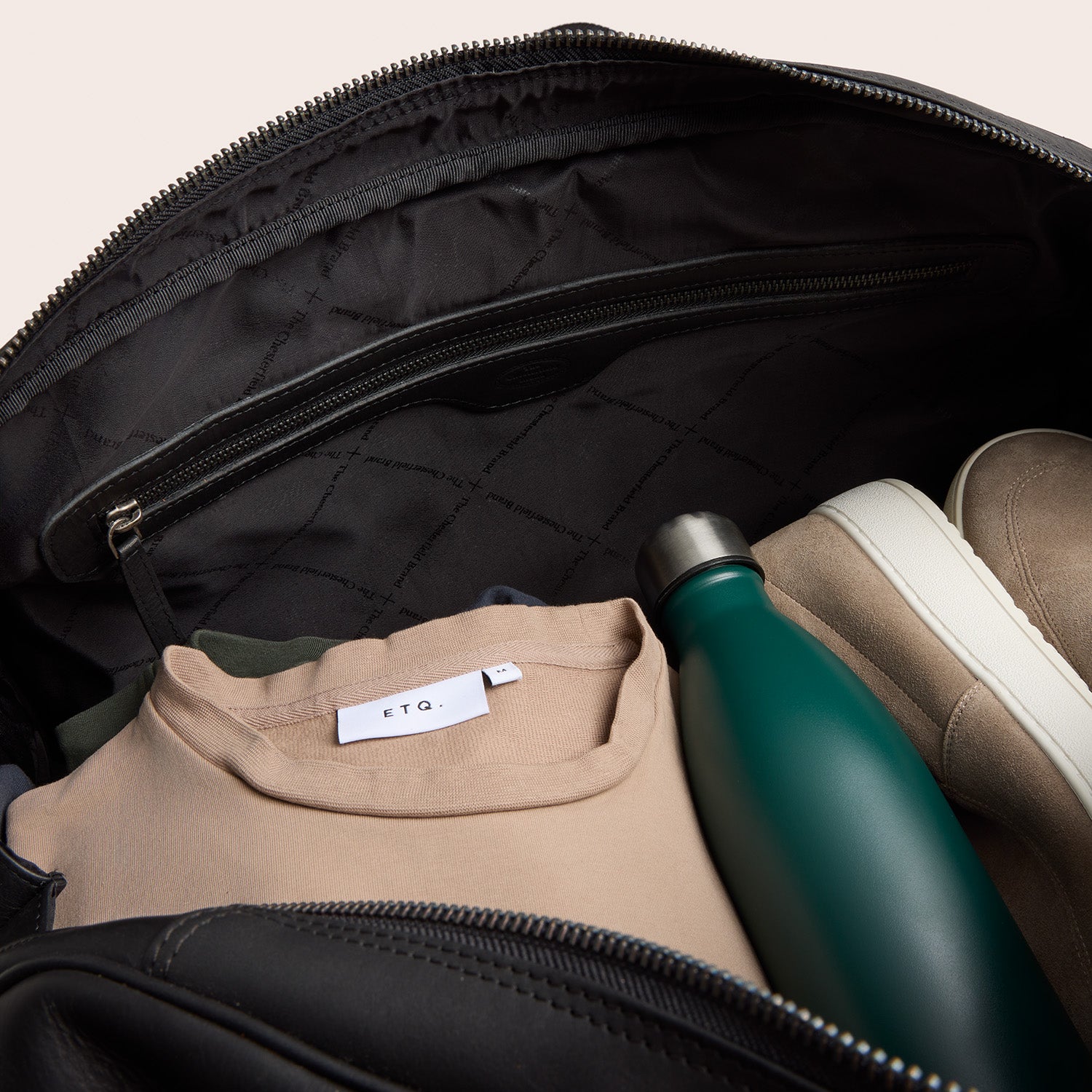 Leder Weekender Schwarz William-II