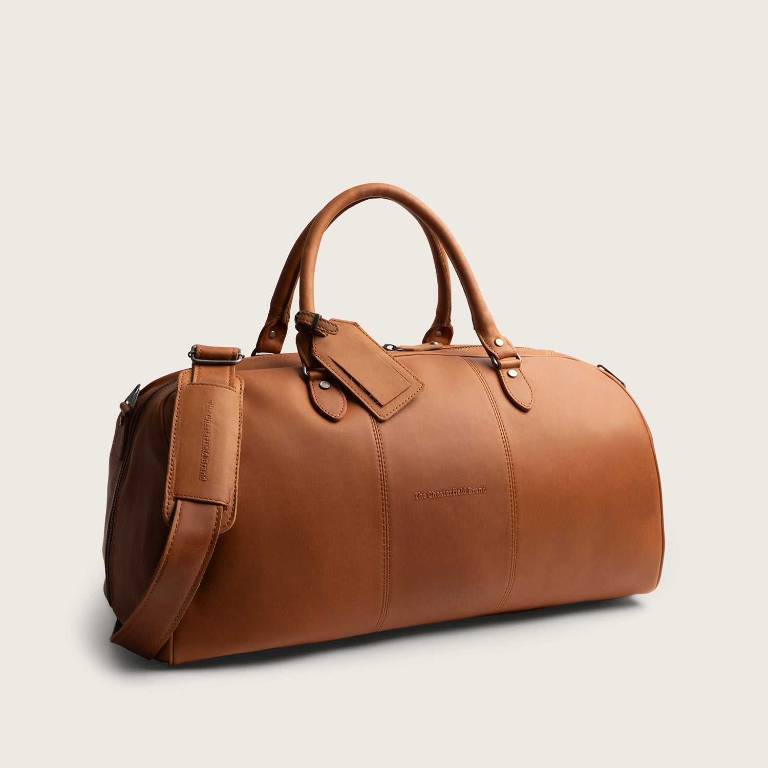 Leren Weekendtas Cognac William-II