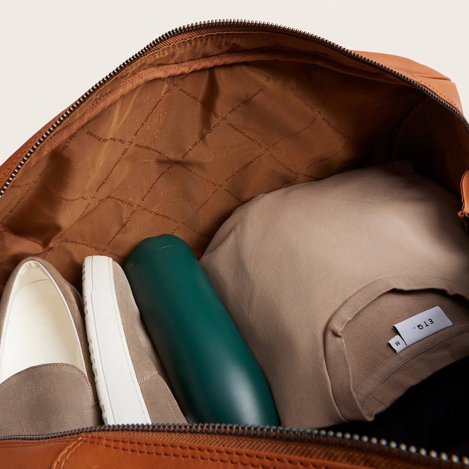 Leren Weekendtas Cognac William-II