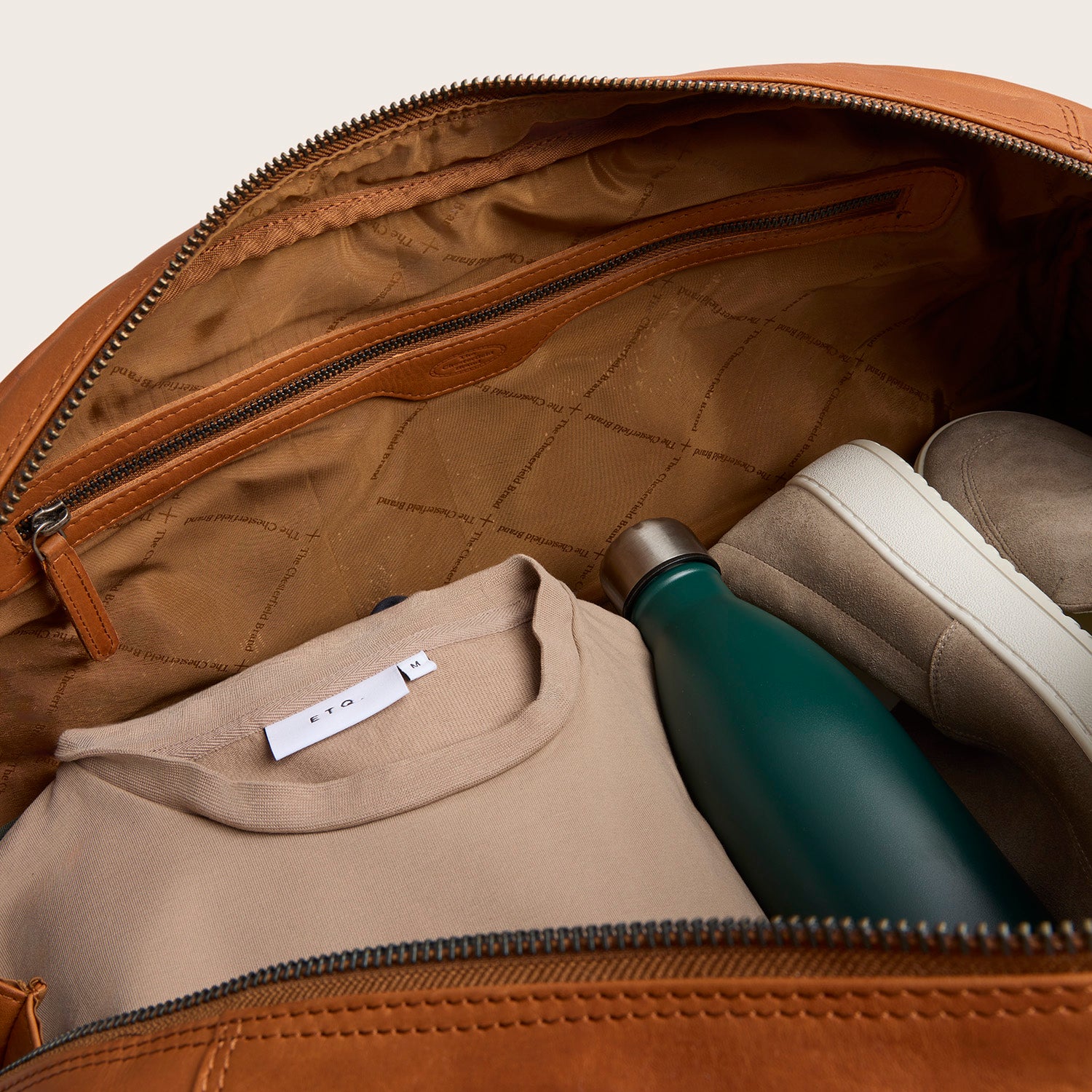Leren Weekendtas Cognac William-II