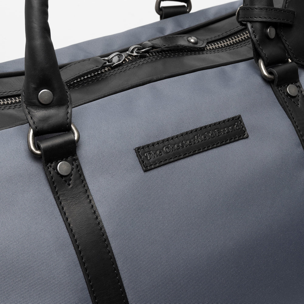 Leather Weekender Bag Light Grey Tornio
