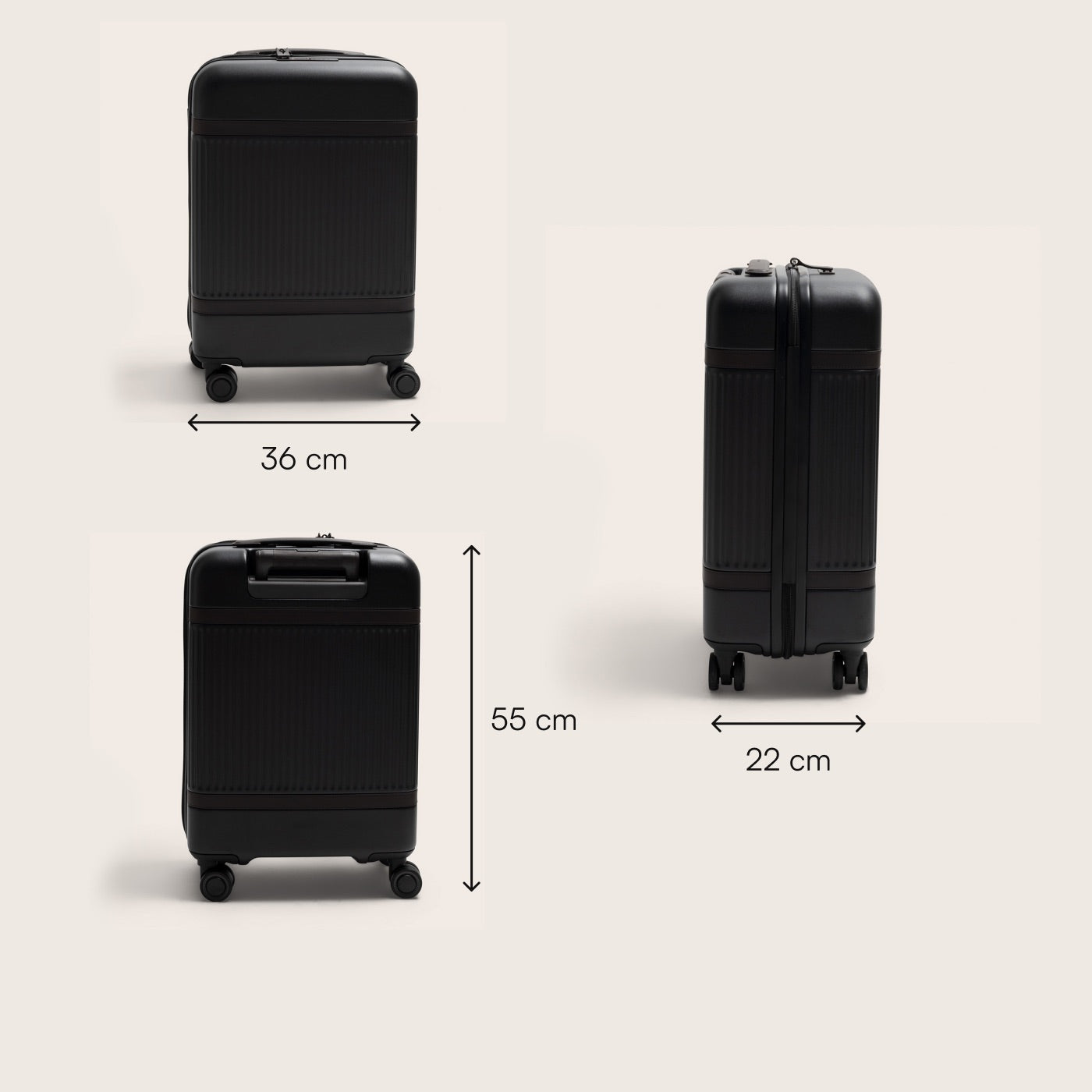 Valise Cabine Noir Onyx Zuna