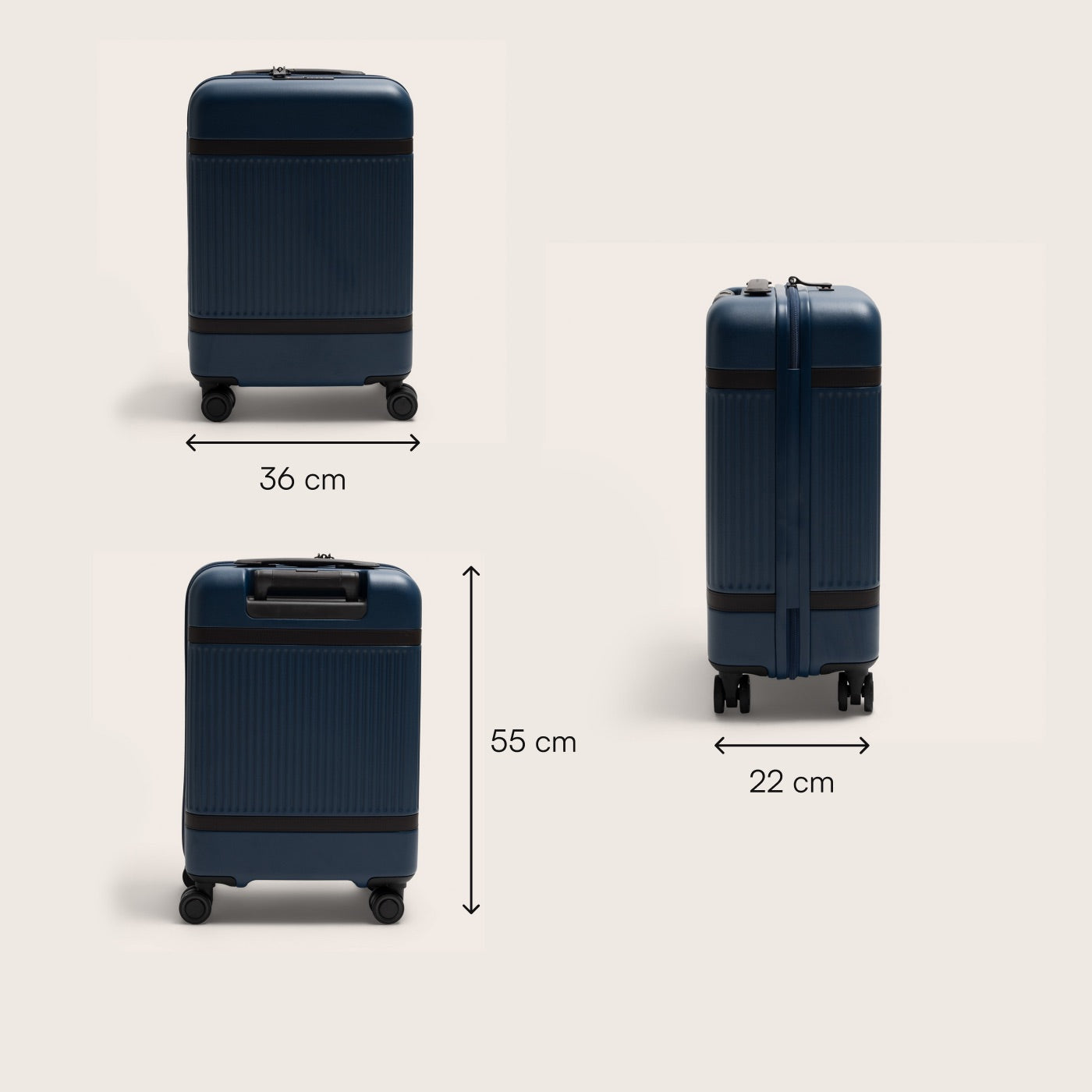 Hand Luggage Suitcase Nordic Navy Zuna