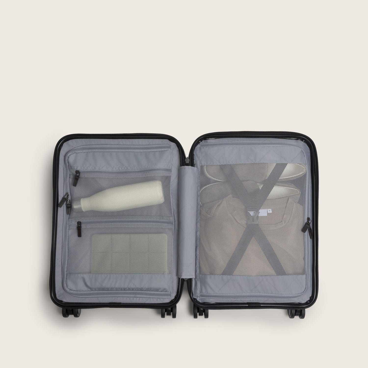 Handgepäck Reisekoffer Vortasche Onyx Schwarz Zuna
