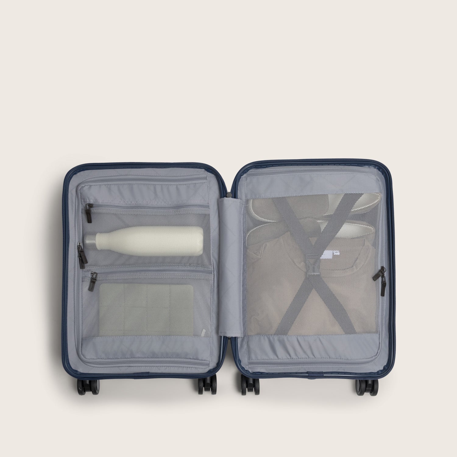 Valise Cabine Poche Frontale Bleu Nordique Zuna