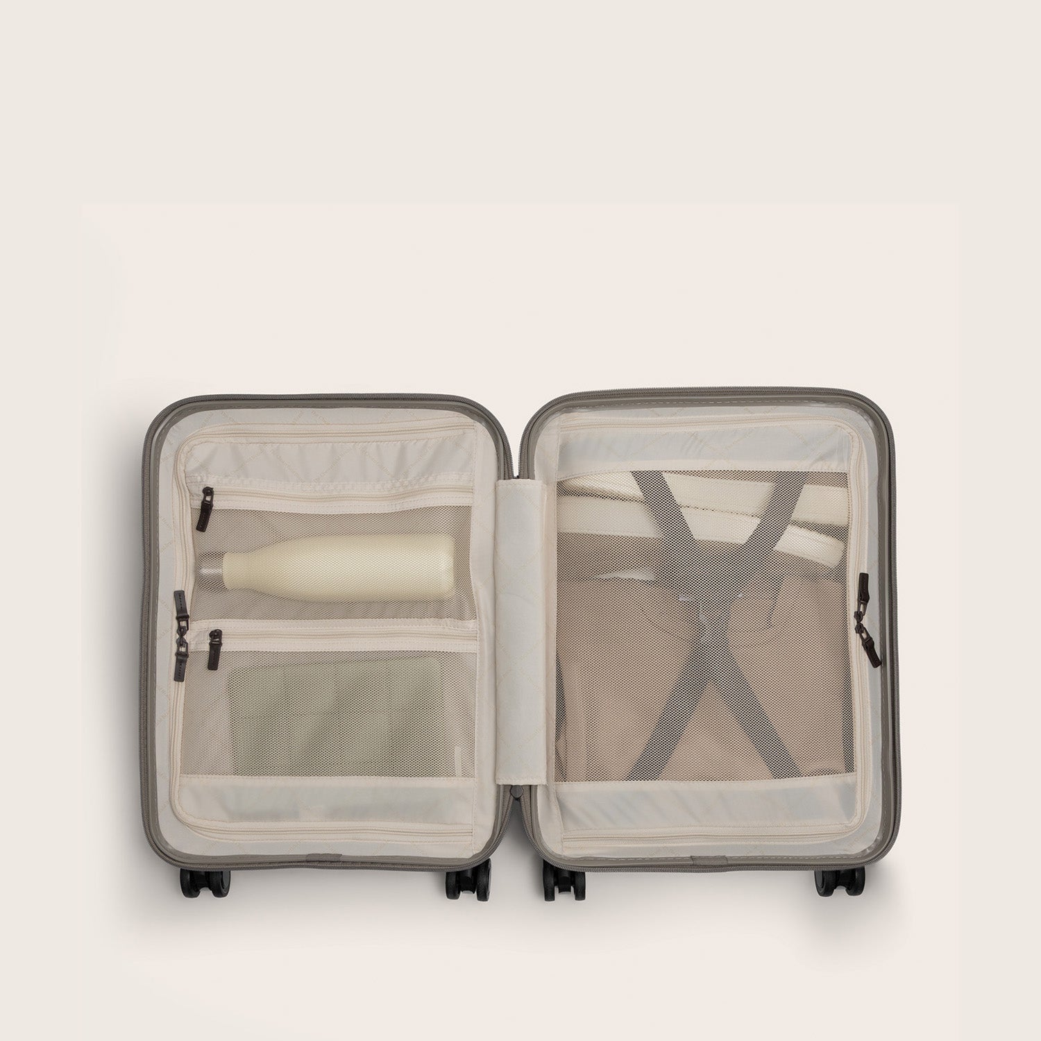 Handbagage Koffer Voorvak Stone Taupe Zuna