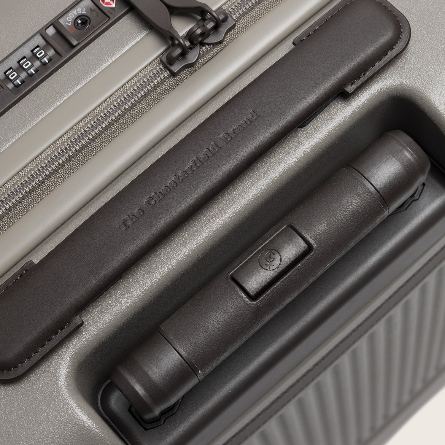 Suitcase Set Front Pocket Stone Taupe Zuna