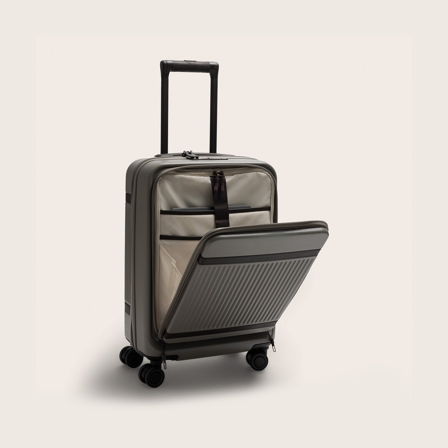 Handbagage Koffer Voorvak Stone Taupe Zuna