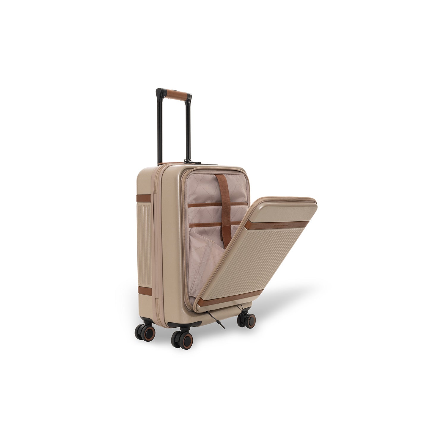 Hand Luggage Suitcase Front Pocket Champagne Zuna
