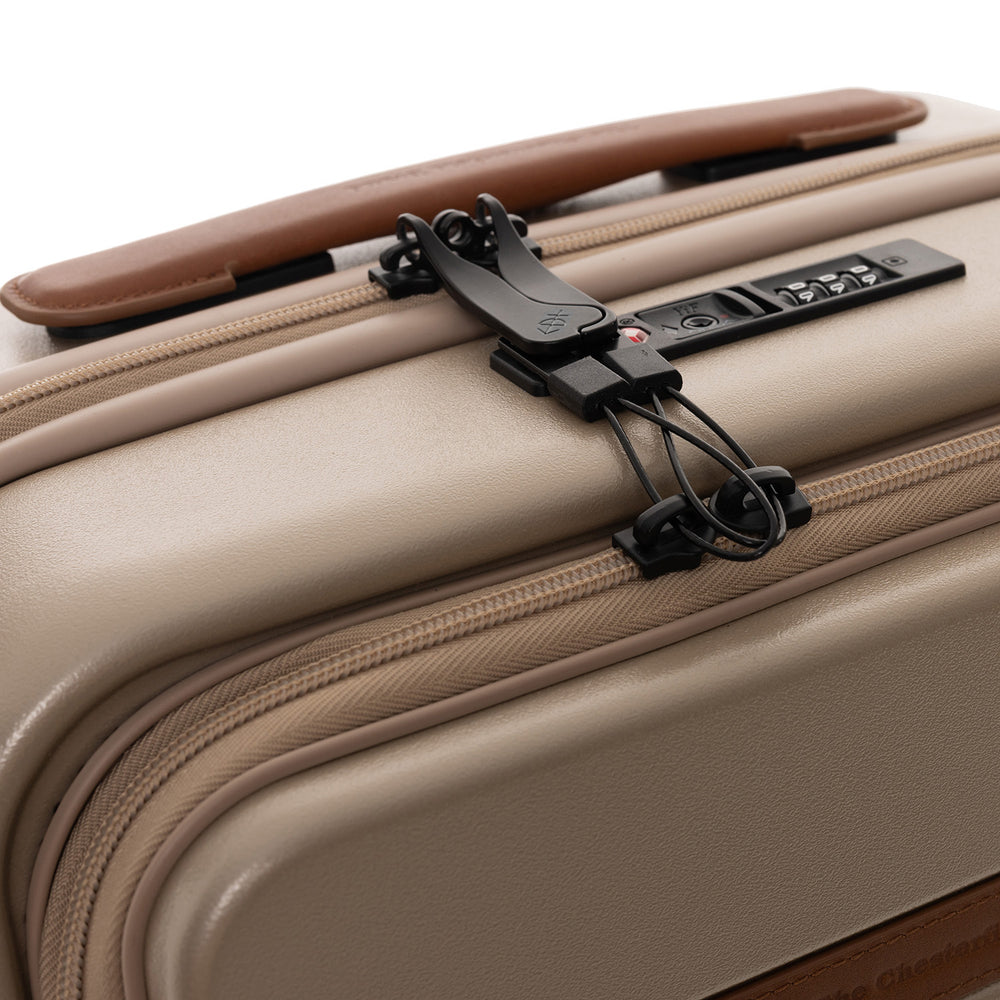 Handgepäck Reisekoffer Vortasche Champagner Zuna