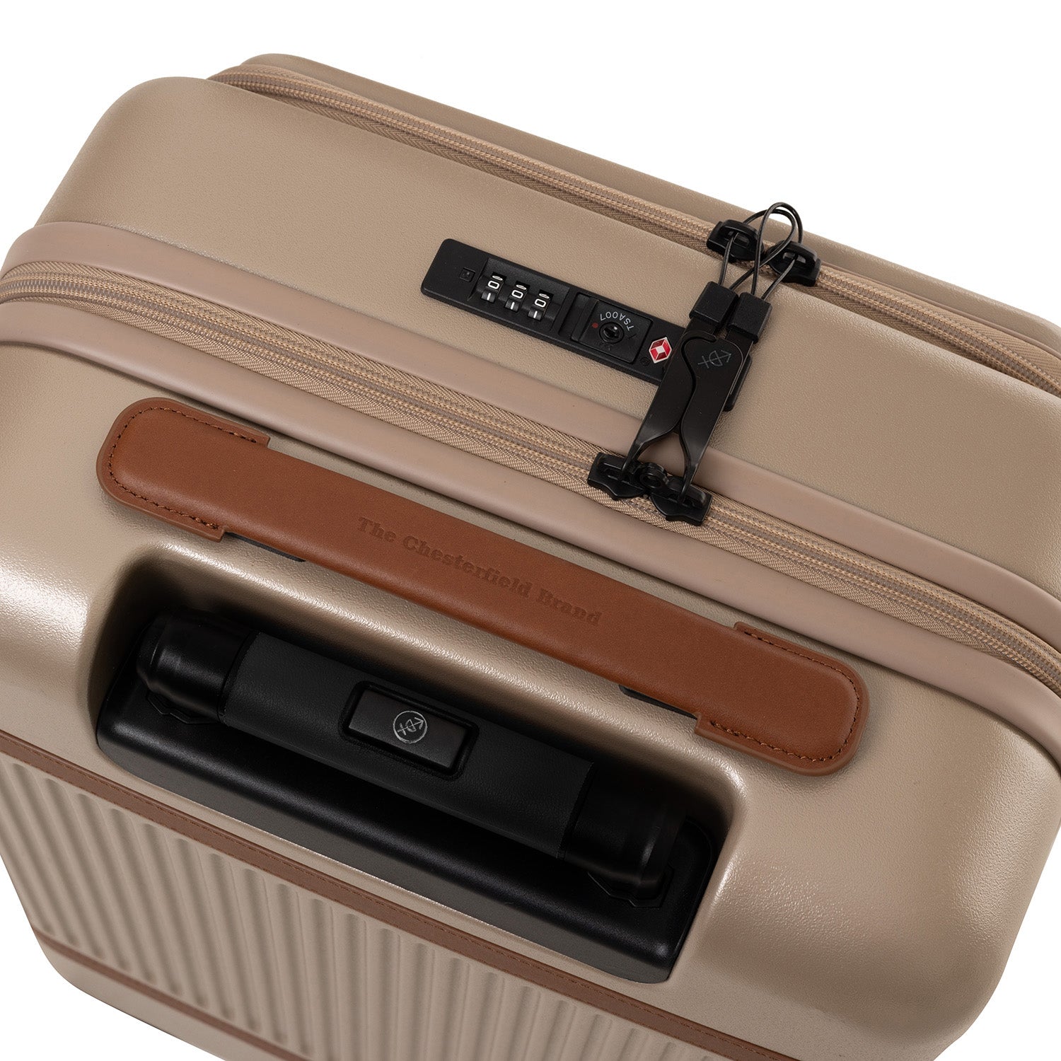 Hand Luggage Suitcase Front Pocket Champagne Zuna