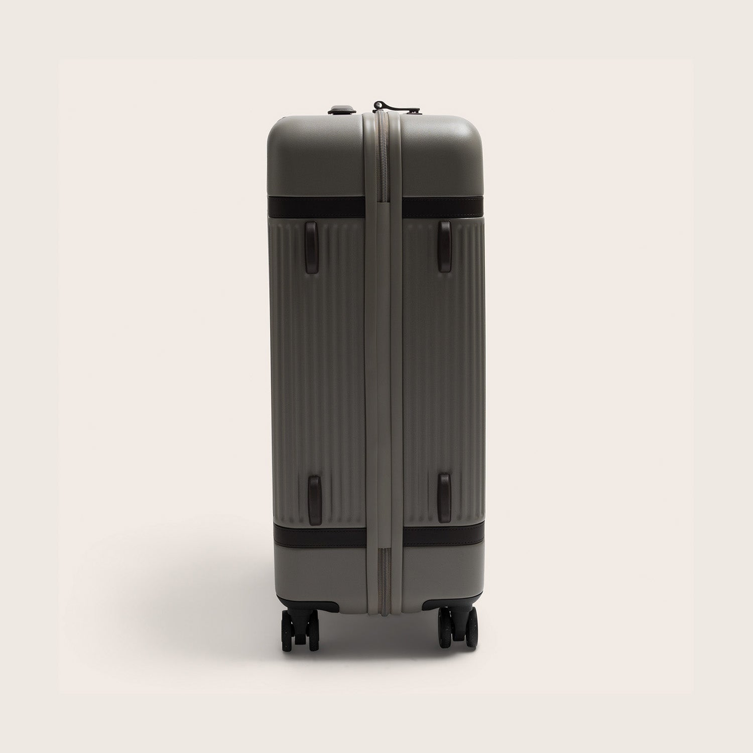 Suitcase Set Front Pocket Stone Taupe Zuna