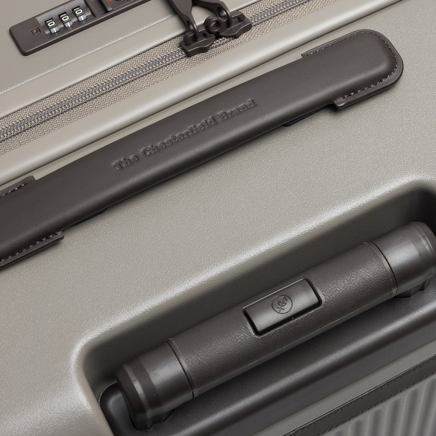 Suitcase Set Front Pocket Stone Taupe Zuna