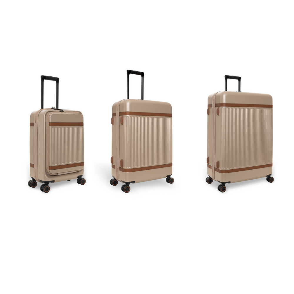 Ensemble de Valises Poche Frontale Champagne Zuna