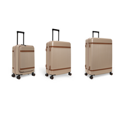 Suitcase Set Front Pocket Champagne Zuna